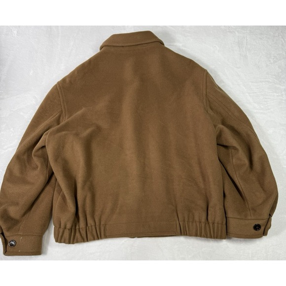 Vintage 90's Baracuta Cashmere Wool Bomber Jacket Beige Medium Soft Gold Lined - Picture 10 of 15